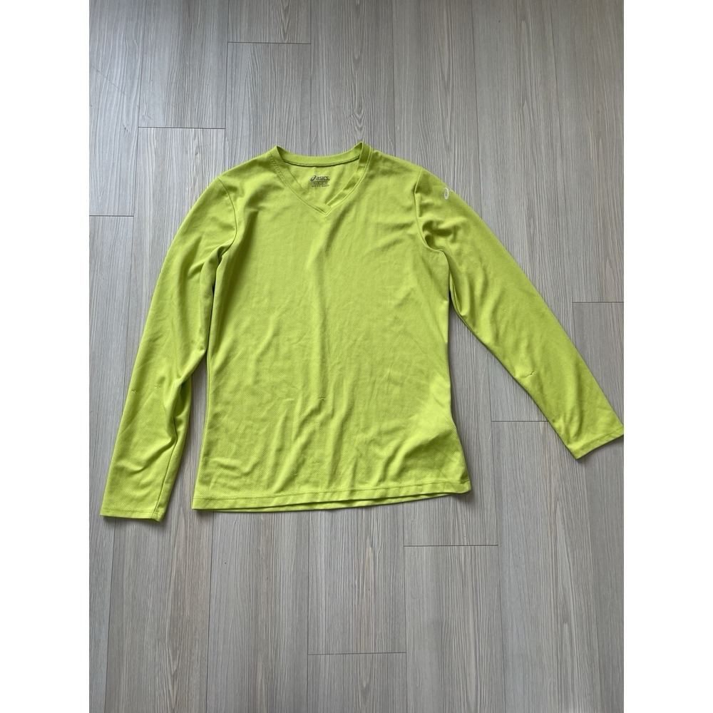 ASICS Women's Long Sleeve Running Top Highlighter Yellow, Medium Fair Condition